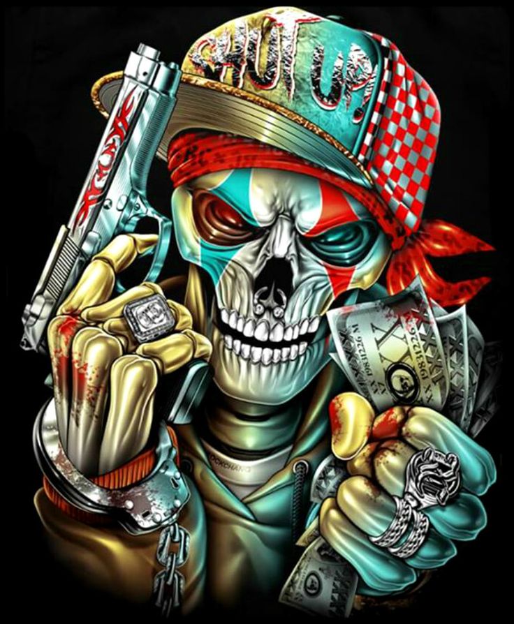 Detail Gangster Skull Wallpaper Nomer 10