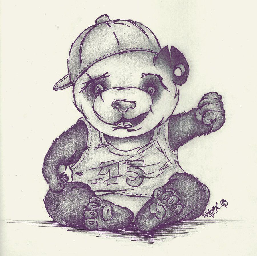 Detail Gangster Teddy Bear Drawings Nomer 11