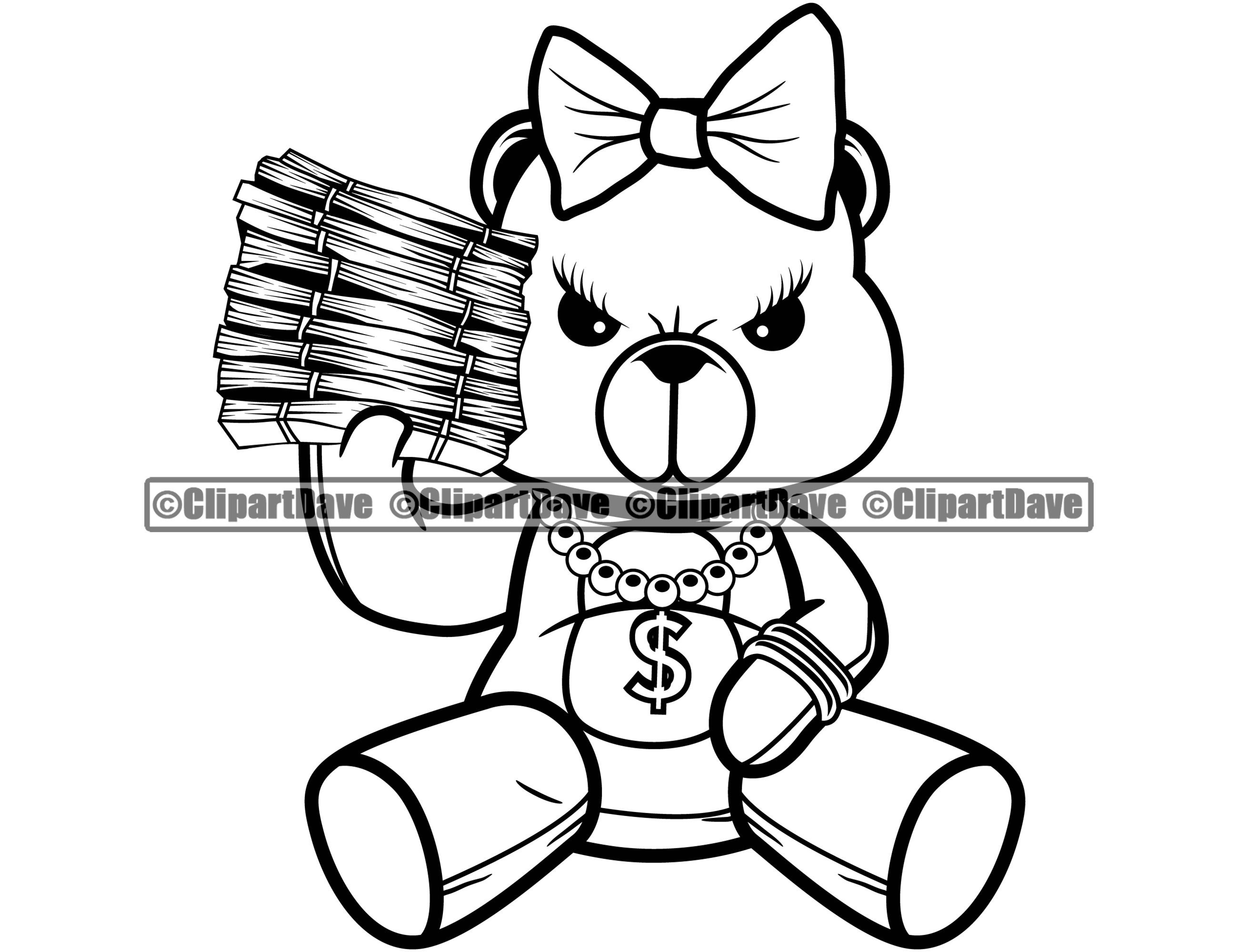 Detail Gangster Teddy Bear Drawings Nomer 7