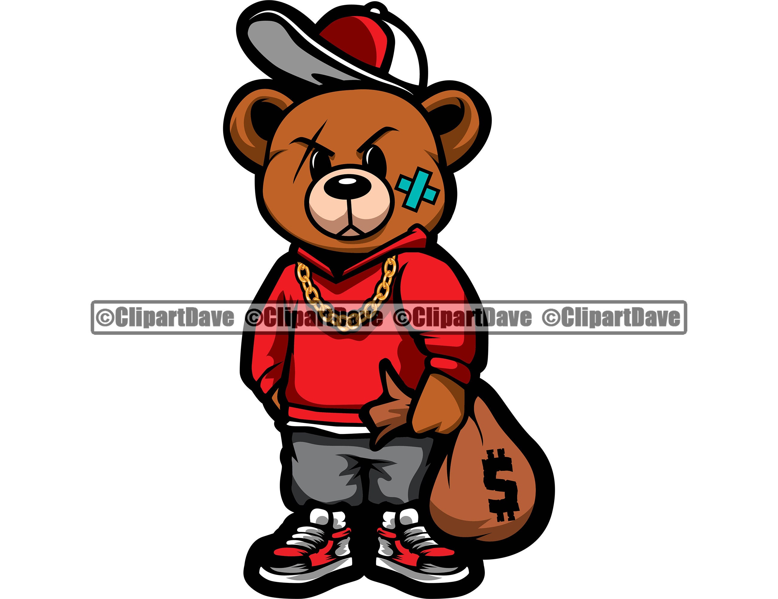 Gangster Teddy Bear Logo - KibrisPDR