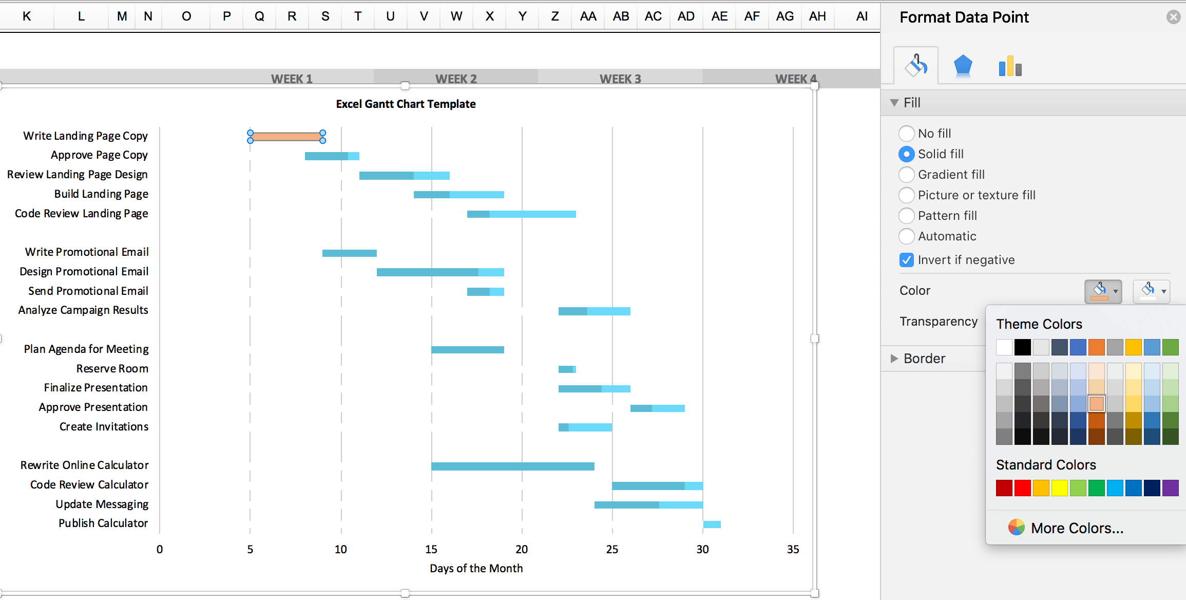 Detail Gantt Chart Excel Template Xls Nomer 55