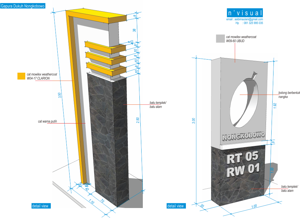 Detail Gapura Minimalis Perumahan Nomer 55