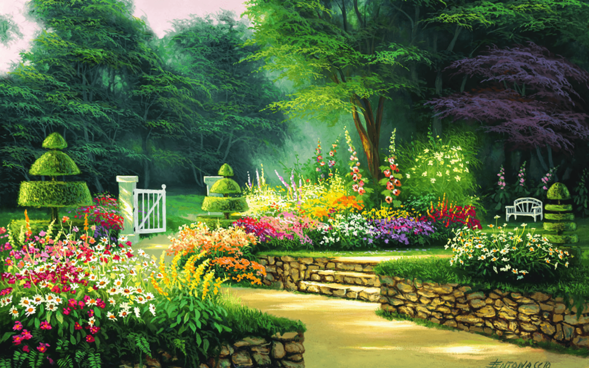 Detail Garden Background Hd Nomer 4