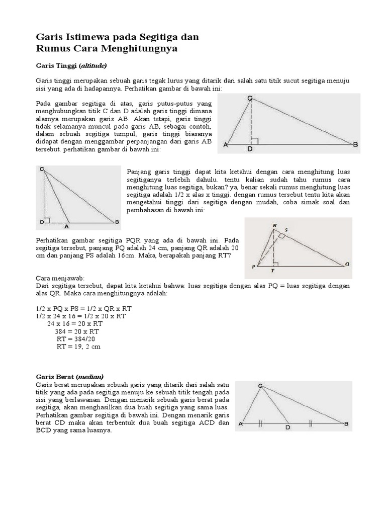 Detail Garis Istimewa Pada Segitiga Nomer 38
