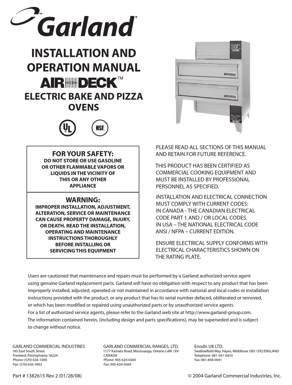 Detail Garland Electric Pizza Oven Nomer 55