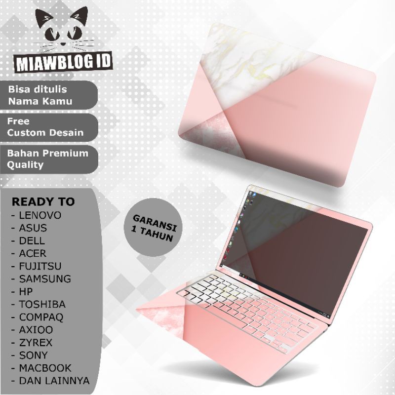 Detail Garskin Laptop Pink Nomer 3