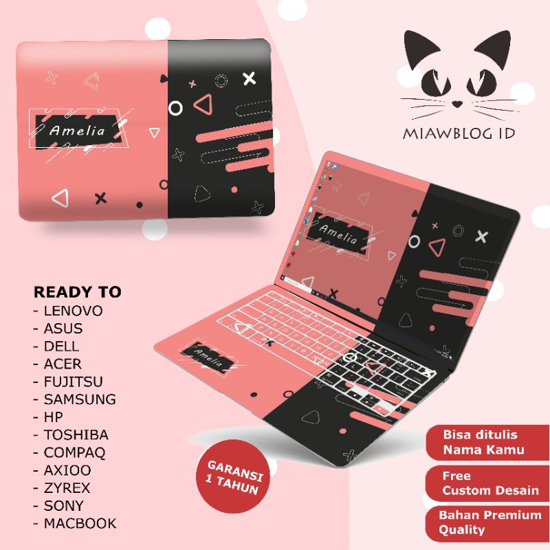 Detail Garskin Laptop Pink Nomer 27