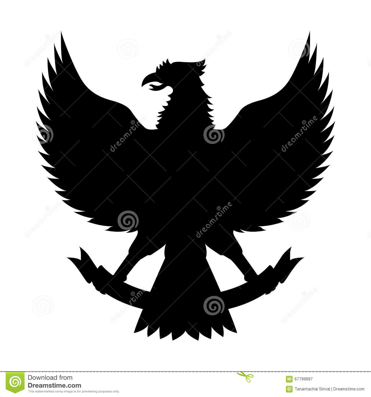 Garuda Siluet Vector - KibrisPDR