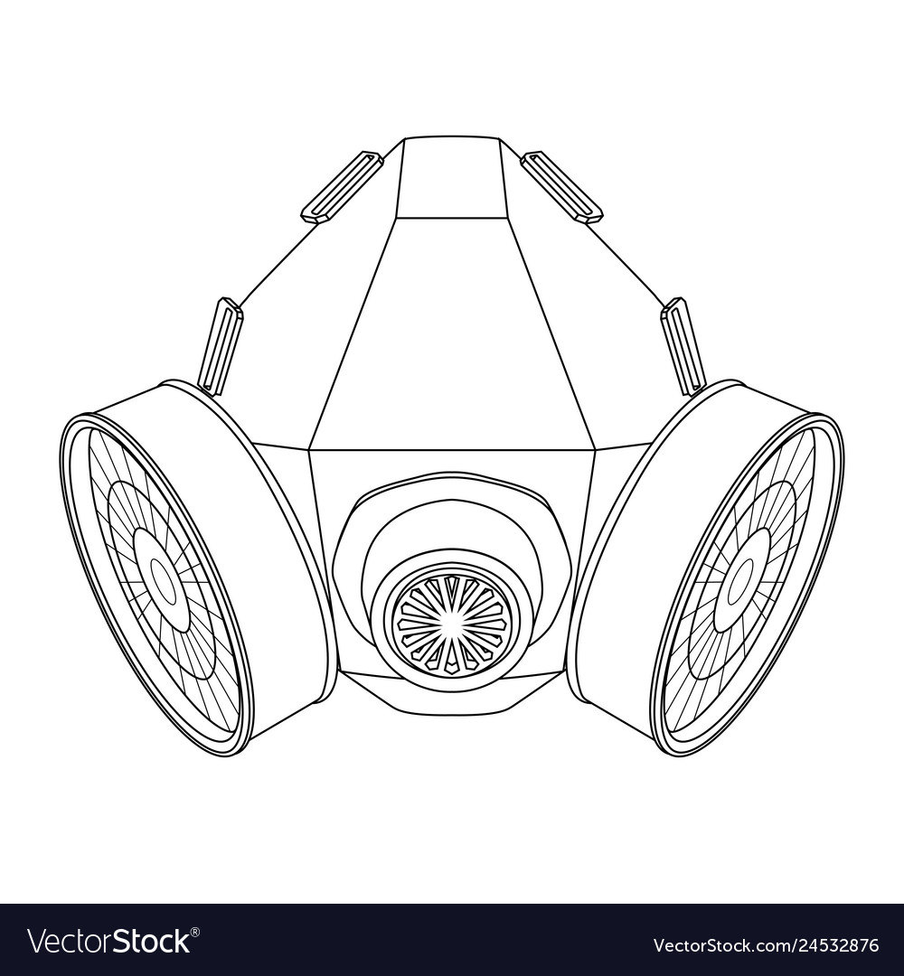 Detail Gas Mask Drawing Nomer 25