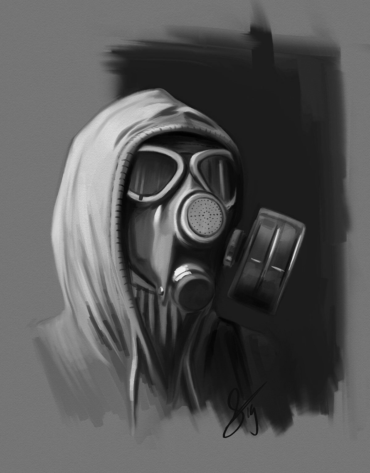 Detail Gas Mask Drawing Nomer 28