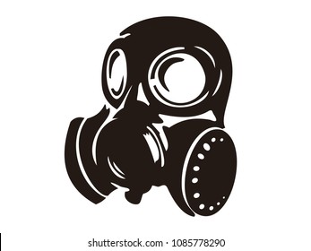 Detail Gas Mask Vector Nomer 11