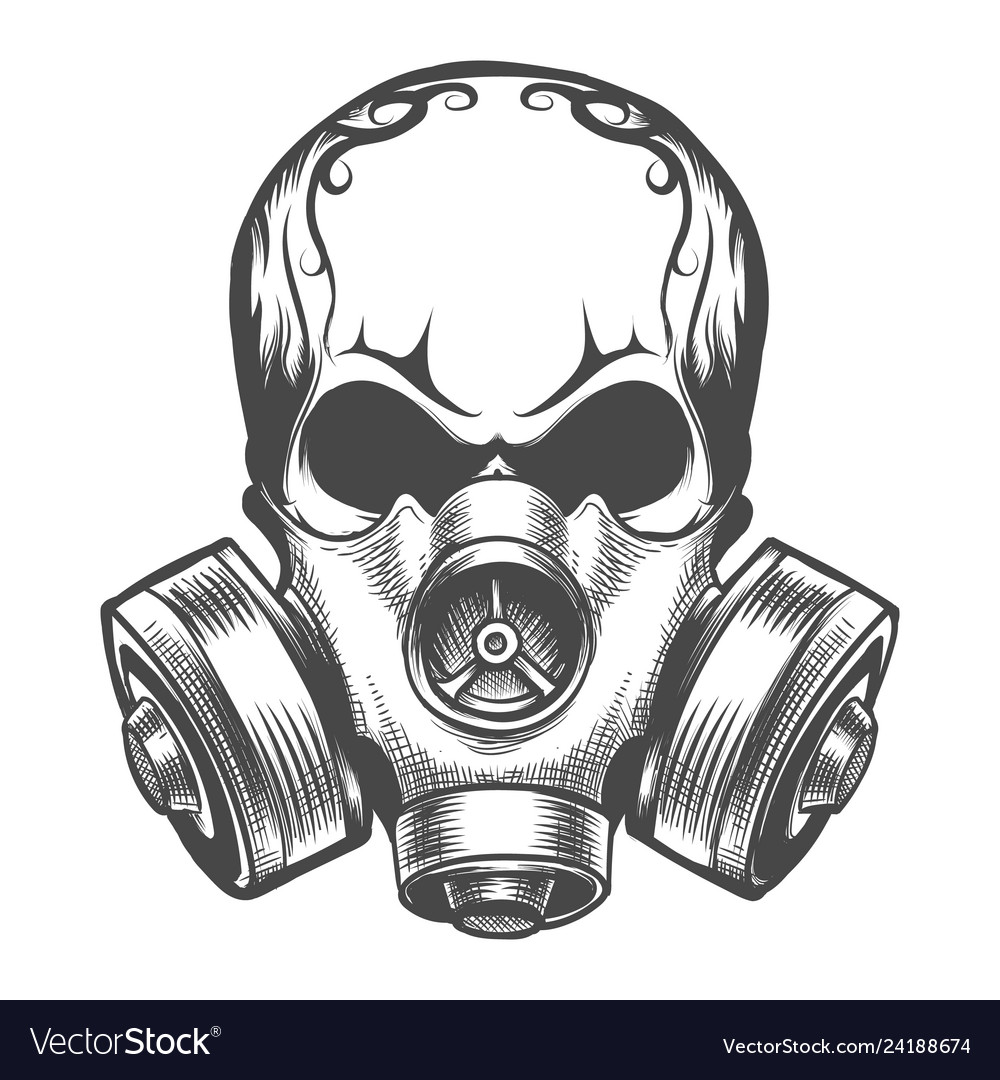 Detail Gas Mask Vector Nomer 18