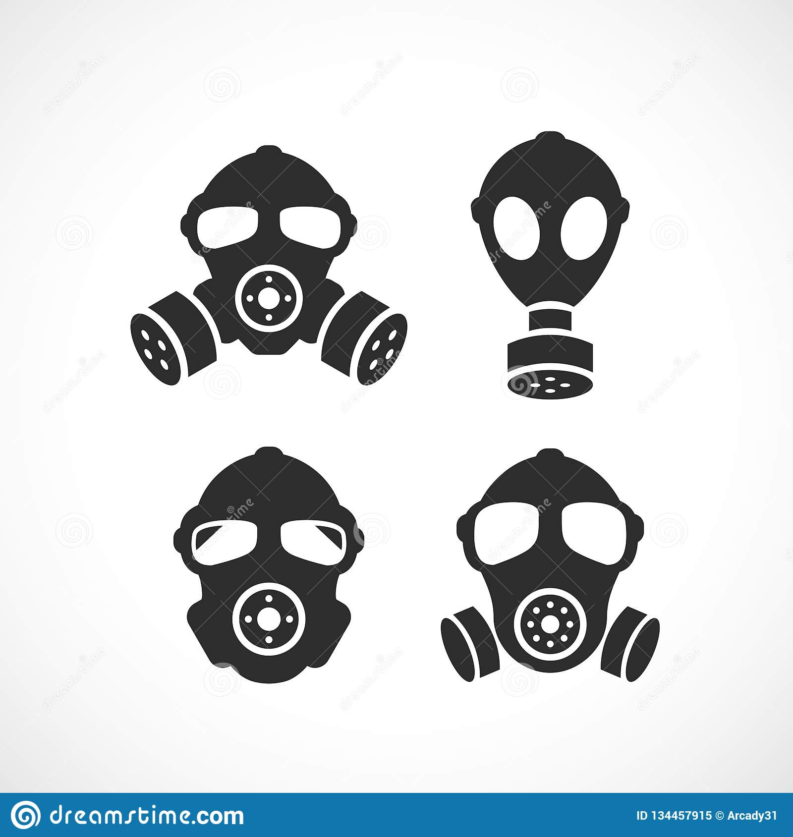 Detail Gas Mask Vector Nomer 19