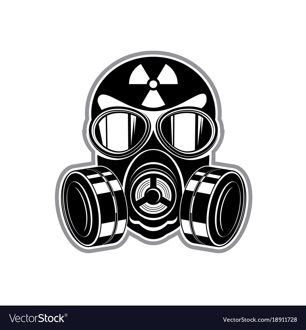 Detail Gas Mask Vector Nomer 20