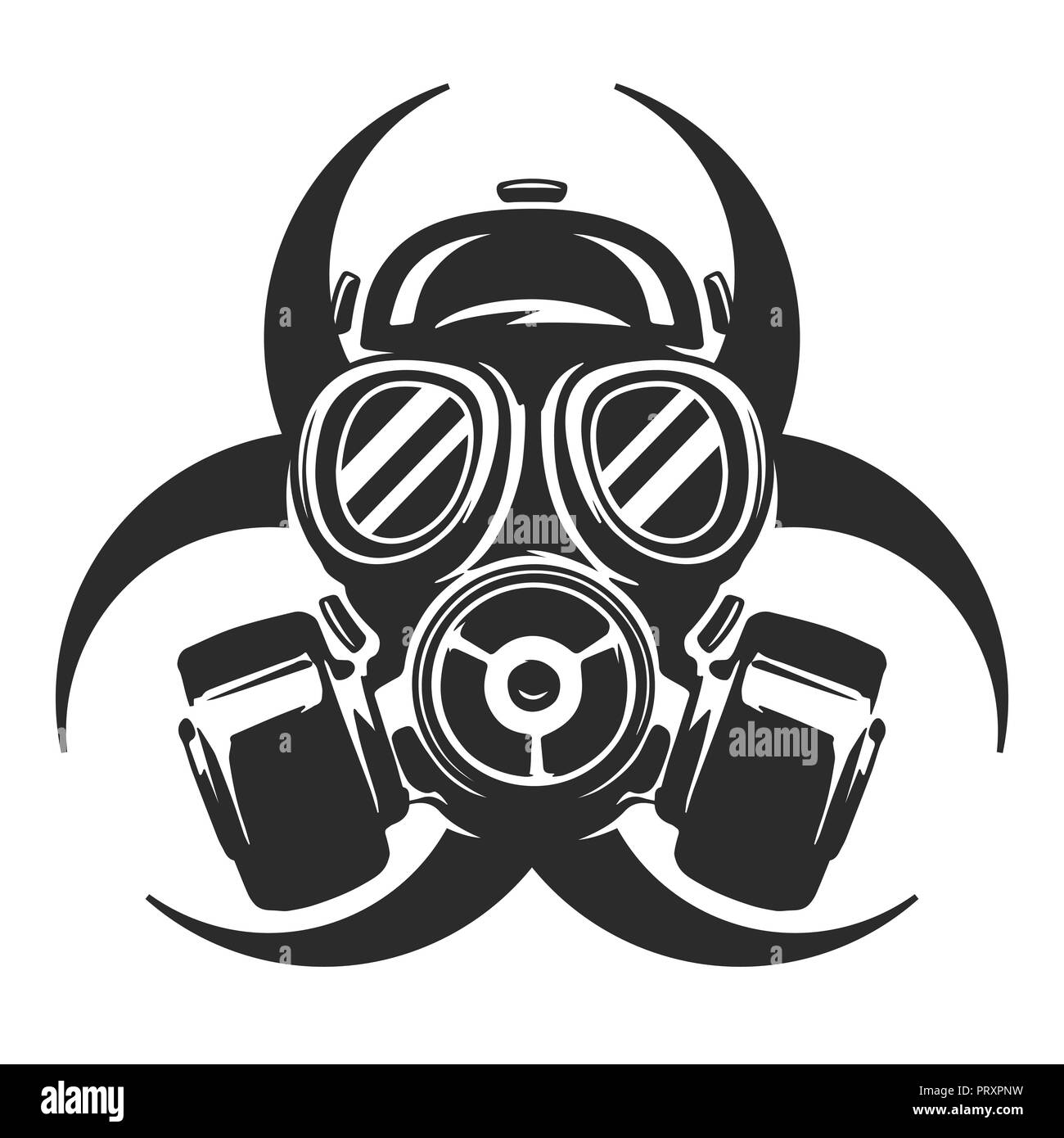 Detail Gas Mask Vector Nomer 3