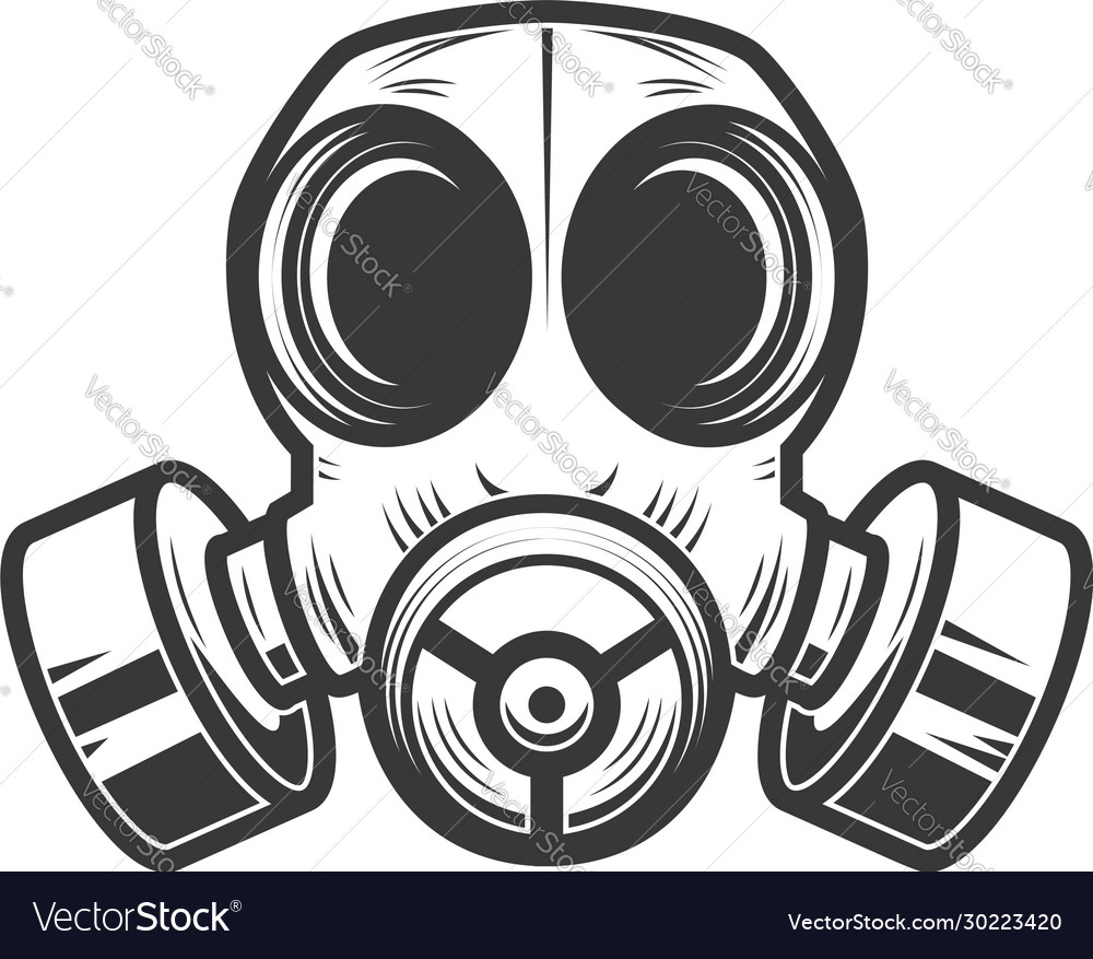 Detail Gas Mask Vector Nomer 22