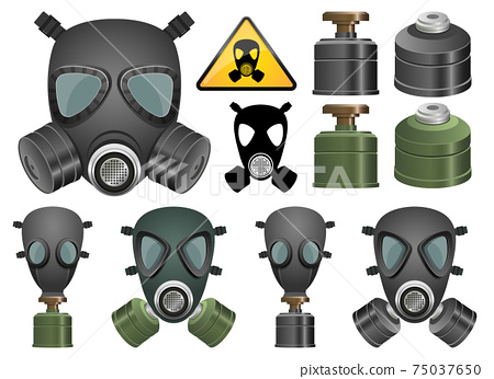 Detail Gas Mask Vector Nomer 32