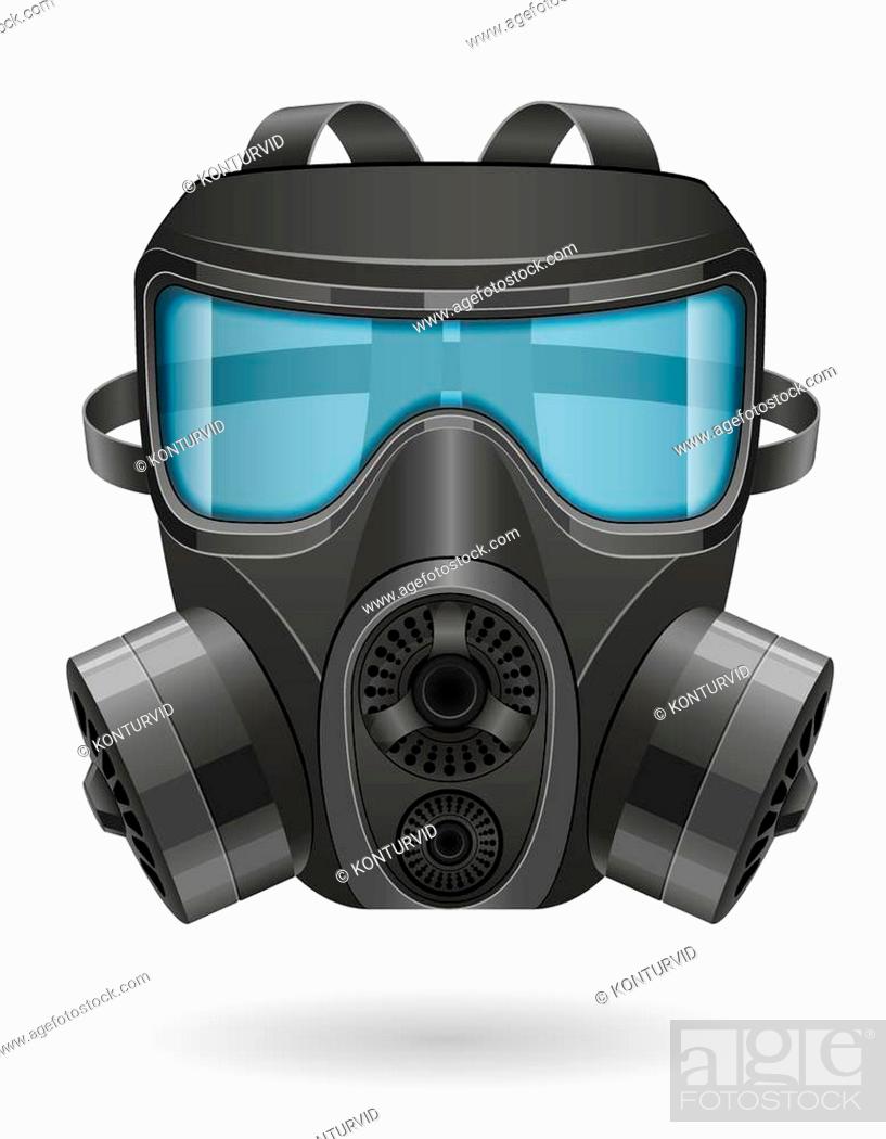 Detail Gas Mask Vector Nomer 33