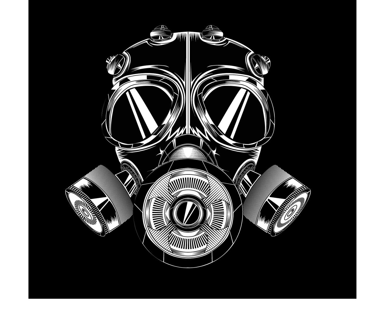 Detail Gas Mask Vector Nomer 36