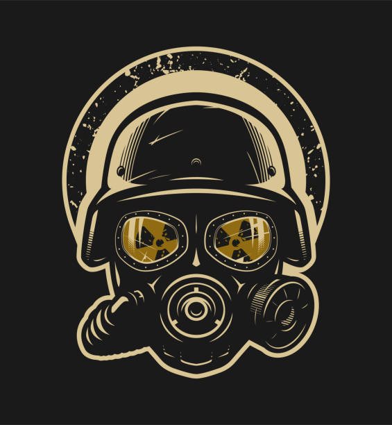 Detail Gas Mask Vector Nomer 39