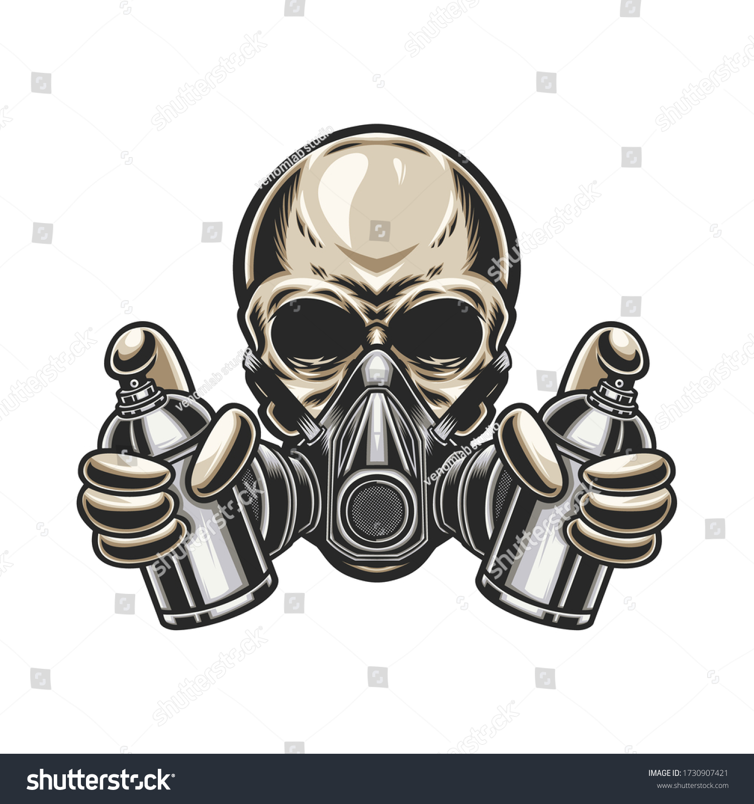 Detail Gas Mask Vector Nomer 44