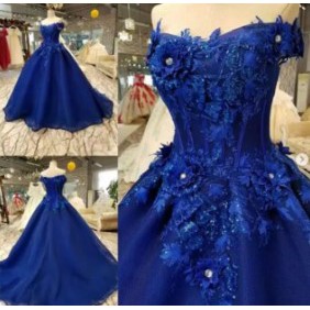 Detail Gaun Pengantin Biru Nomer 13