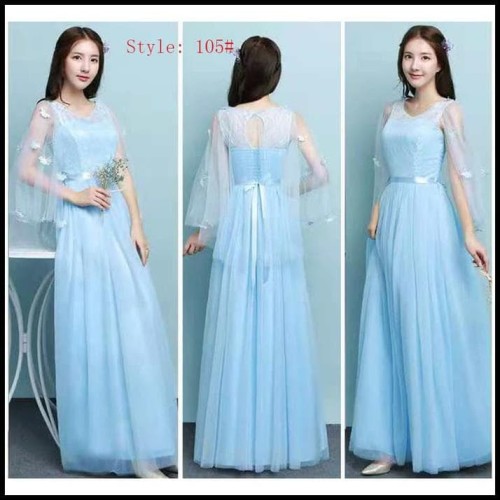 Detail Gaun Pengantin Biru Langit Nomer 19