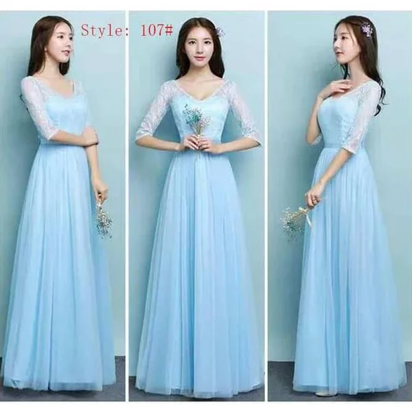 Detail Gaun Pengantin Biru Langit Nomer 22
