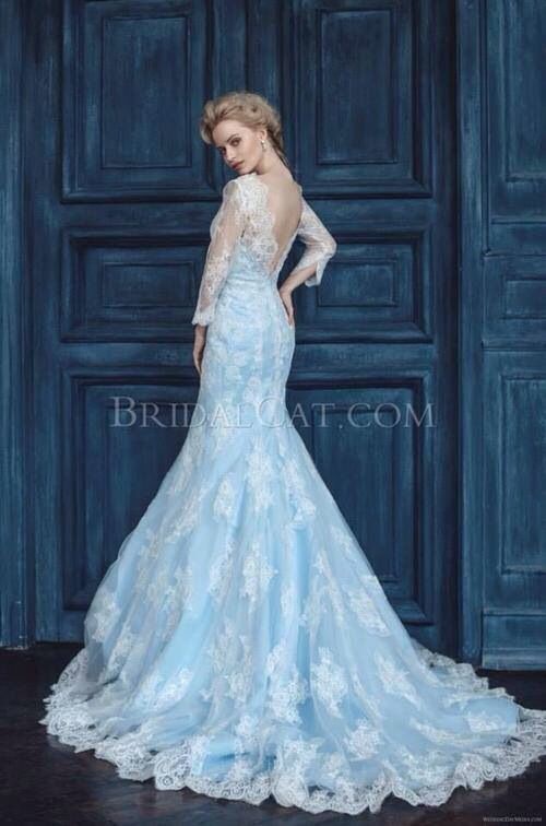 Detail Gaun Pengantin Biru Langit Nomer 26