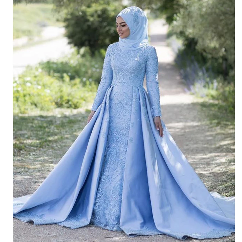 Detail Gaun Pengantin Biru Langit Nomer 28