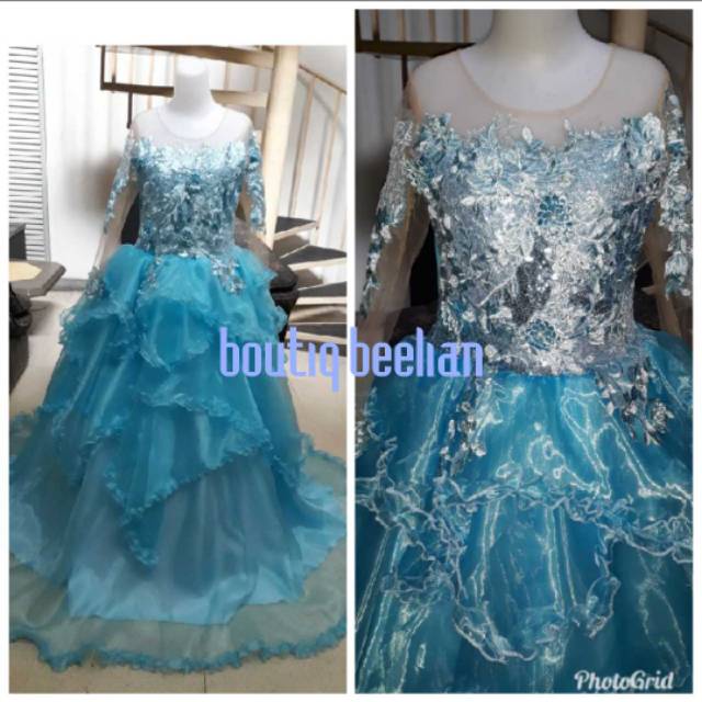 Detail Gaun Pengantin Biru Langit Nomer 41