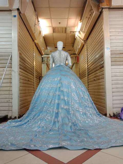 Detail Gaun Pengantin Biru Langit Nomer 51