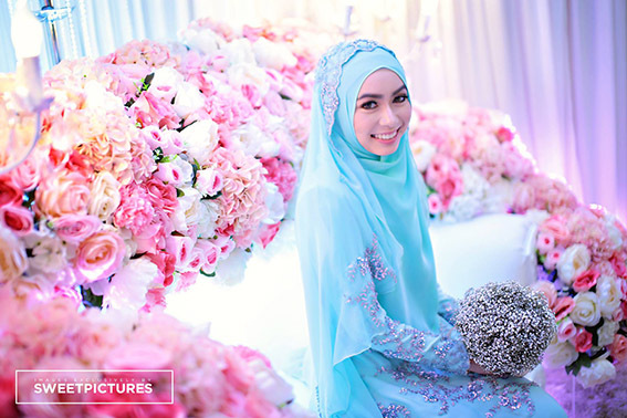 Detail Gaun Pengantin Muslimah Modern Warna Pink Nomer 49