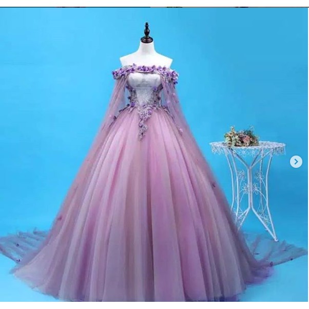 Gaun Pengantin Ungu Lavender - KibrisPDR