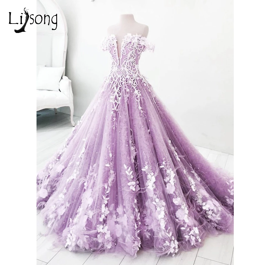 Detail Gaun Pengantin Ungu Lavender Nomer 11