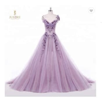 Detail Gaun Pengantin Ungu Lavender Nomer 15