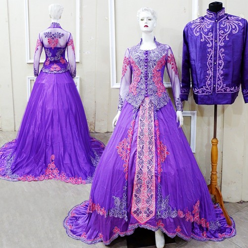 Detail Gaun Pengantin Ungu Lavender Nomer 44