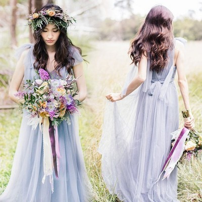 Detail Gaun Pengantin Ungu Lavender Nomer 50