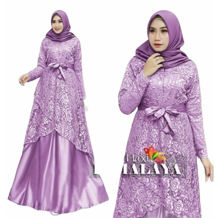 Detail Gaun Pengantin Ungu Lavender Nomer 55