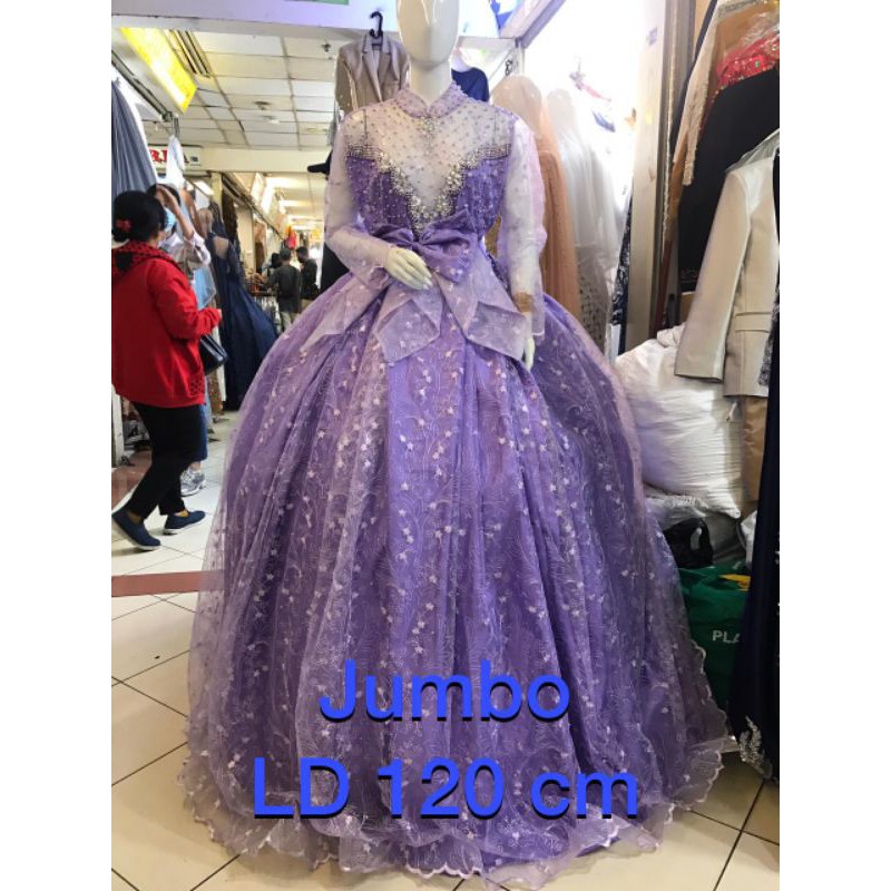 Detail Gaun Pengantin Ungu Lavender Nomer 57