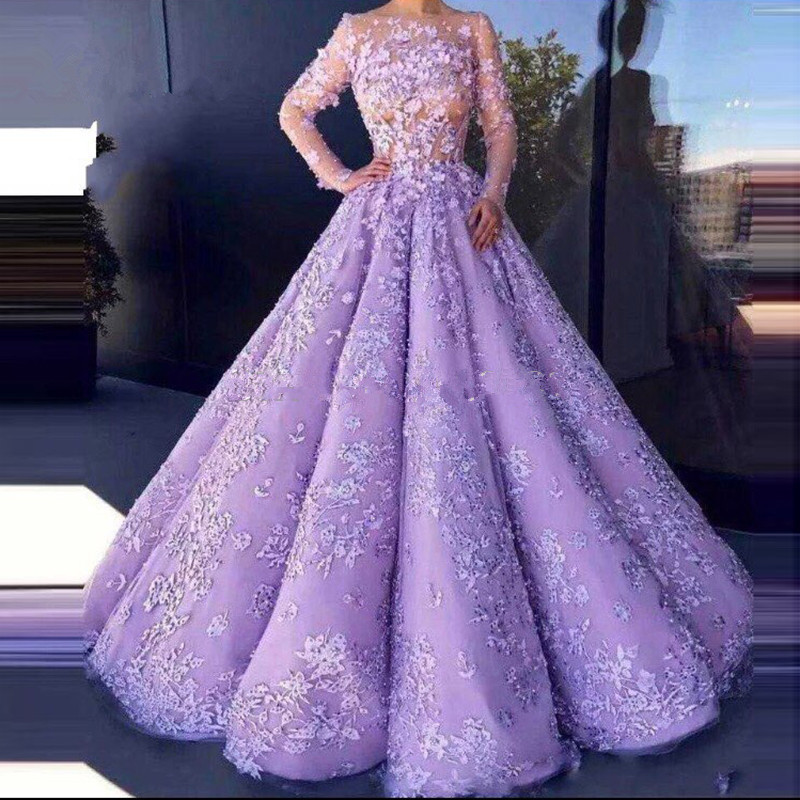 Detail Gaun Pengantin Ungu Lavender Nomer 6