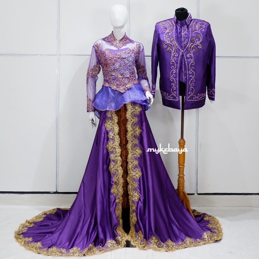 Detail Gaun Pengantin Ungu Lavender Nomer 9