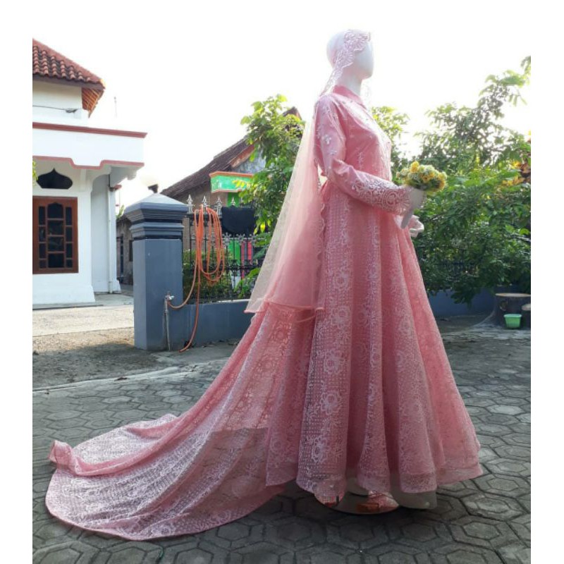 Detail Gaun Pengantin Warna Peach Nomer 20