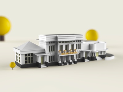 Detail Gedung Merdeka Vector Nomer 5