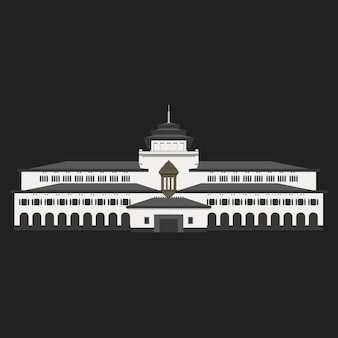 Detail Gedung Merdeka Vector Nomer 40