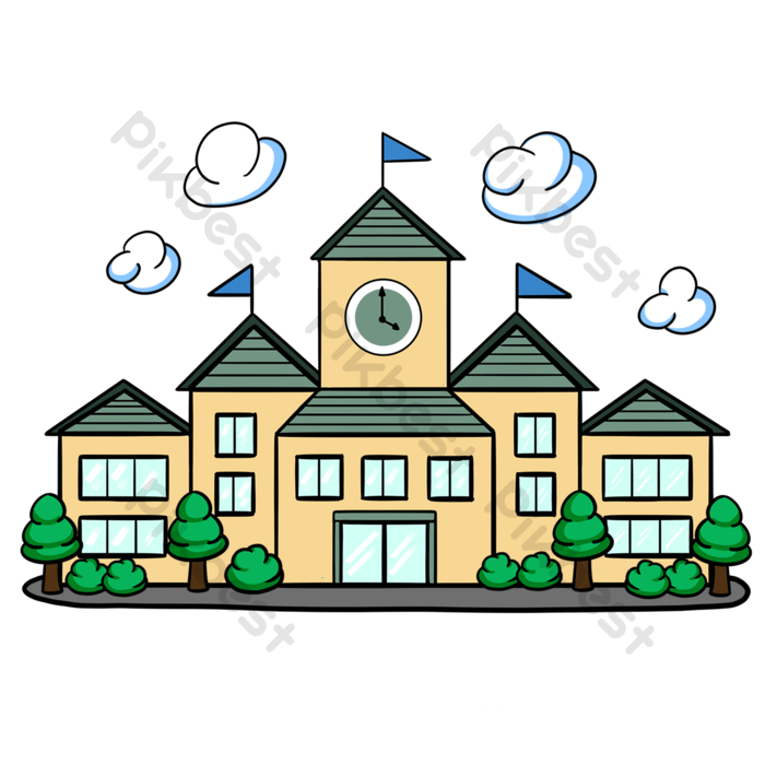 Detail Gedung Sekolah Clipart Nomer 23