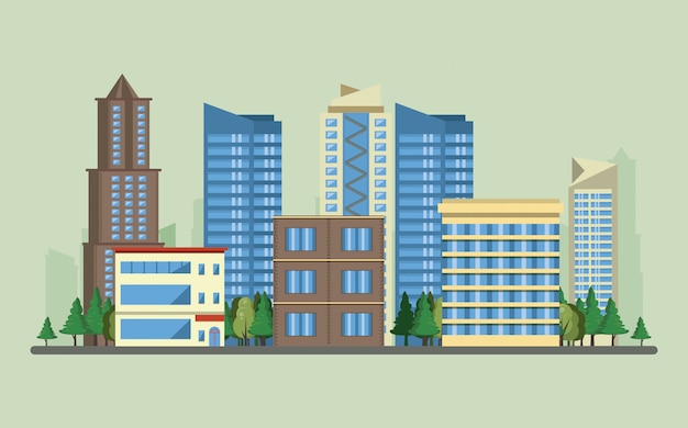 Detail Gedung Vector Nomer 7