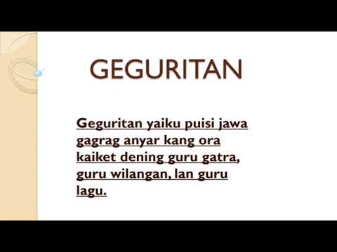 Detail Geguritan Puisi Jawa Nomer 37
