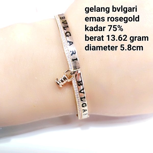 Detail Gelang Emas Bvlgari Nomer 22