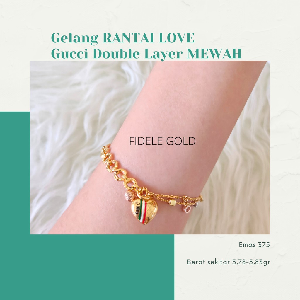 Detail Gelang Emas Gucci Nomer 26